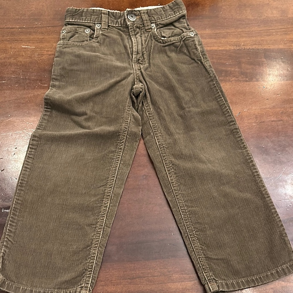 Kids Army Green Corduroy Pants size 4 Toddler # GAP